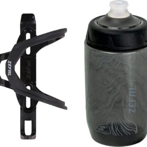 Zefal Kit Pulse Z2 et Sense Pro 50 - Porte-Bidon à introduction latérale et Bidon 500 ML - Idéal Cadres à Espace Limité, Noir