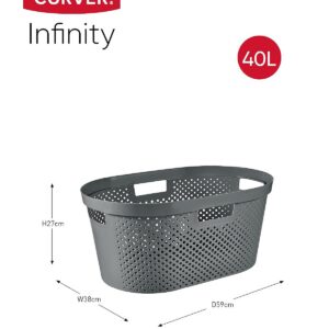 Alternative view of CURVER Infinity — Panier à Linge 40L Gris Anthracite
