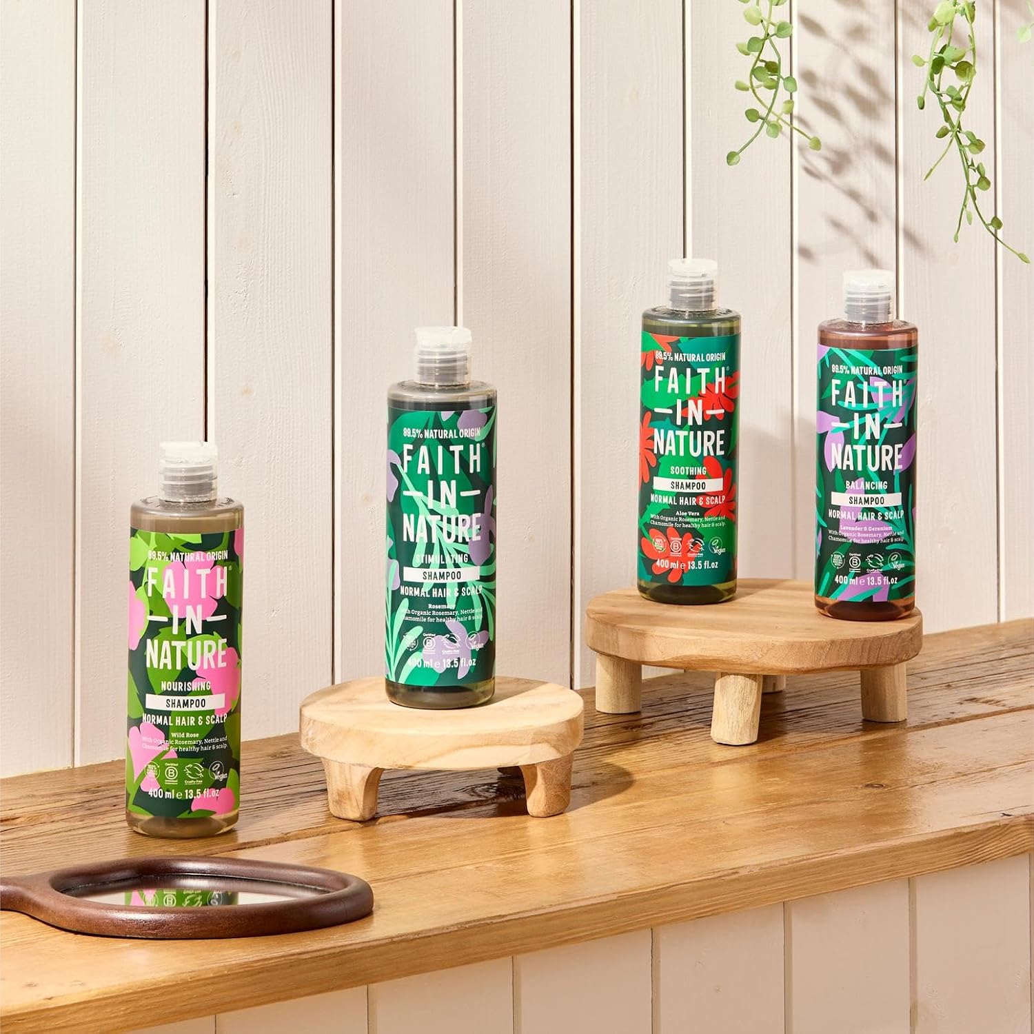 Faith in Nature Shampoing Naturel Romarin, Stabilisateur, Végan et Respectueux des Animaux, Sans Parabènes et Sans SLS, Cheveux Normaux à Gras, 400ml – Image 7
