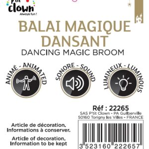 Alternative view of P'TIT CLOWN — Balai Magique Dansant Animé et Sonore 65 cm