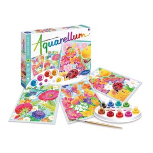 Sentosphère - Aquarellum - Dans les Fleurs - Kit peinture - Peinture Aquarellable Magique - A partir de 7 ans - fabriqué en France, In the Flowers