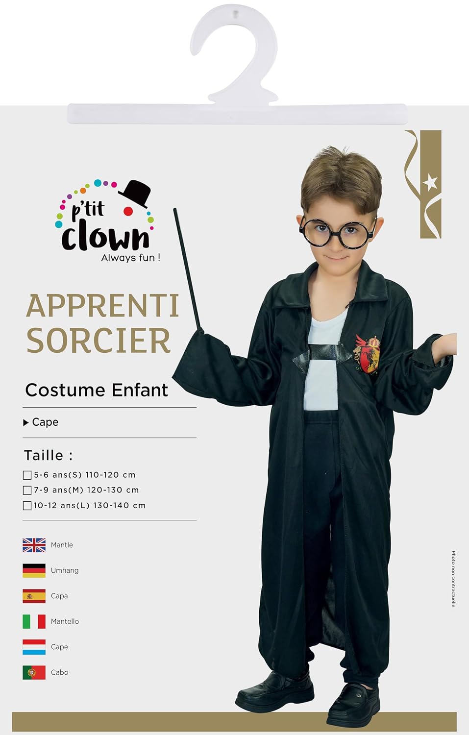 P'TIT CLOWN — Costume Apprenti Sorcier 10-12 ans – Image 2