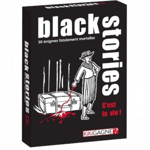 IELLO KIKIGAGNE Black Stories C’est la Vie – Jeu d’Énigmes Véridiques, Histoires Absurdement Fatales – 2 Joueurs et Plus dès 14 Ans – Version Française