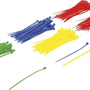 BGS Diy 80875 | Assortiment de colliers plastique | multicolore | 2,4 x 100 mm | 200 pièces