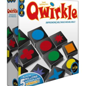 IELLO – Qwirkle Nouvelle Édition | Jeu de Société Familial | Tuiles Compactes 25 mm | Observation, Logique & Stratégie | 108 Tuiles en Bois | 2-4 Joueurs, 6+R – Version française