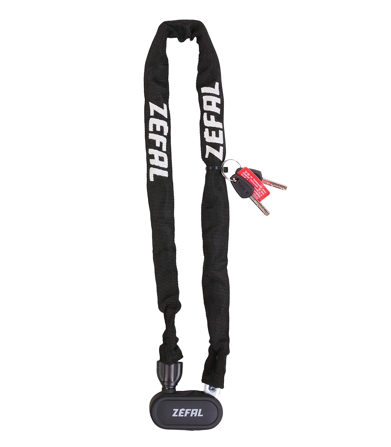 ZEFAL K-Traz M8, Antivol Chaîne A Clé, Cadenas Vélo-Mailles en Acier-Diamètre 6 mm Cyclisme, Noir, 90 cm