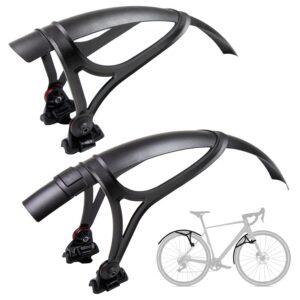 ZEFAL Shield G50 - Garde Boue Gravel - Set de Garde-Boue Avant et Arrière pour Vélo Hybride - Garde Boue 28 Pouces Velo Gravel - Fabriqué en France, Noir