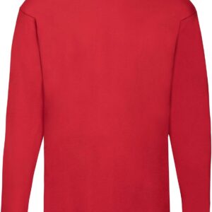 Fruit Of The Loom T-shirt à manches longues et encolure ronde pour homme - Rouge - Large