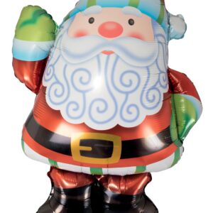P'tit Clown re19120, Ballon alu Père Noël 70 cm