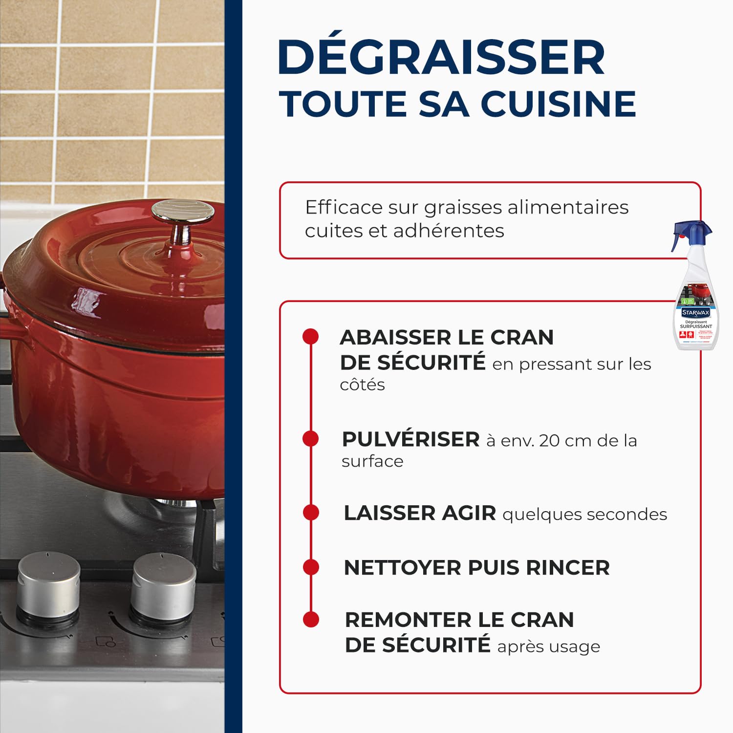STARWAX — Spray Dégraissant Cuisine 500 ml – Image 3