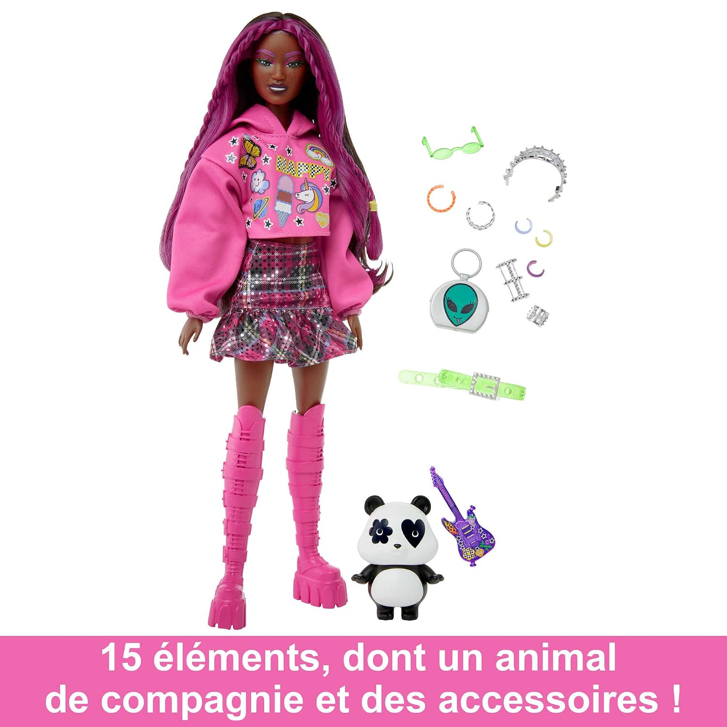 BARBIE Extra — Poupée avec Panda et Accessoires – Image 3