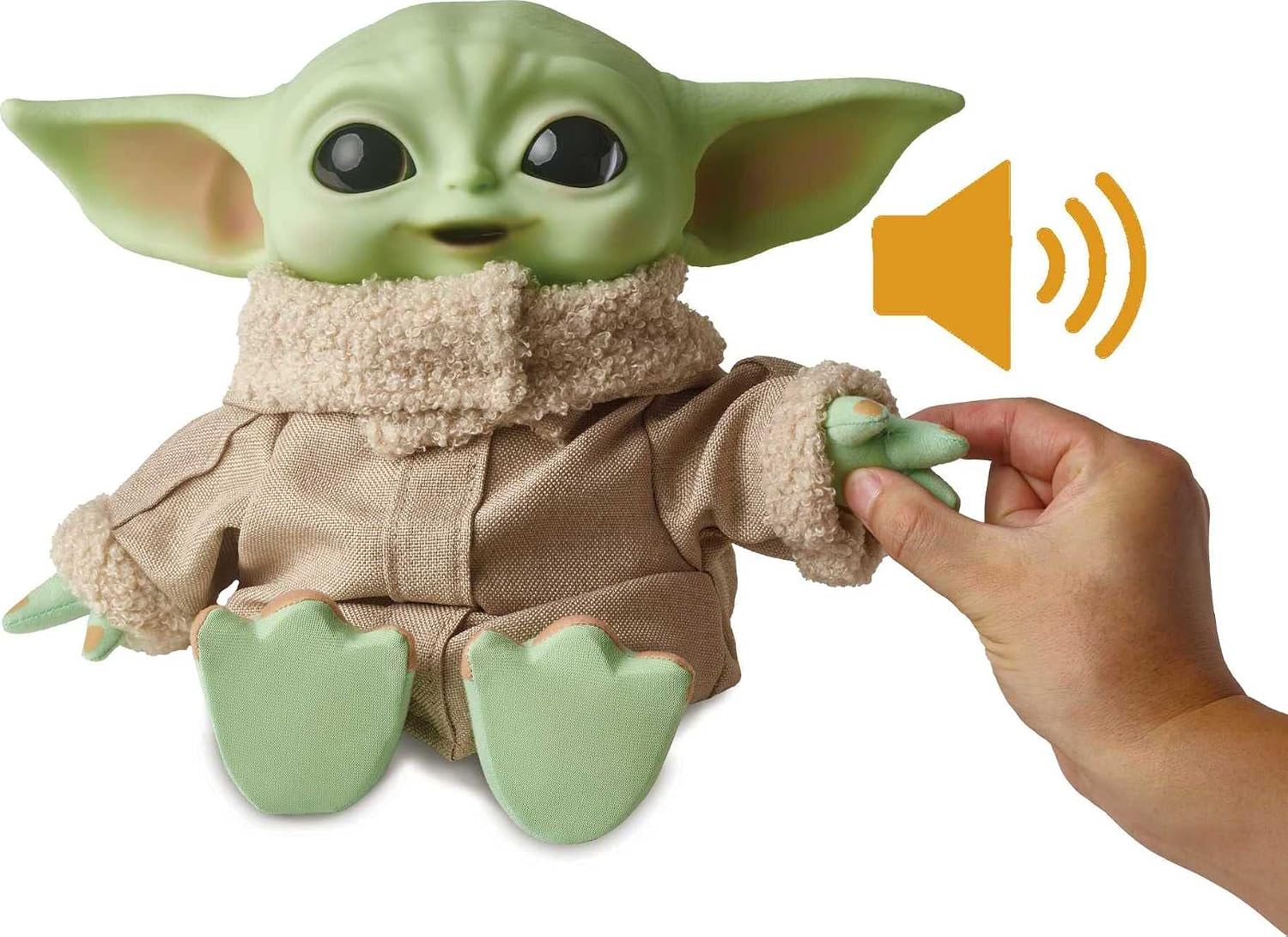 MATTEL Star Wars The Mandalorian — Peluche sonore Grogu 28 cm – Image 2