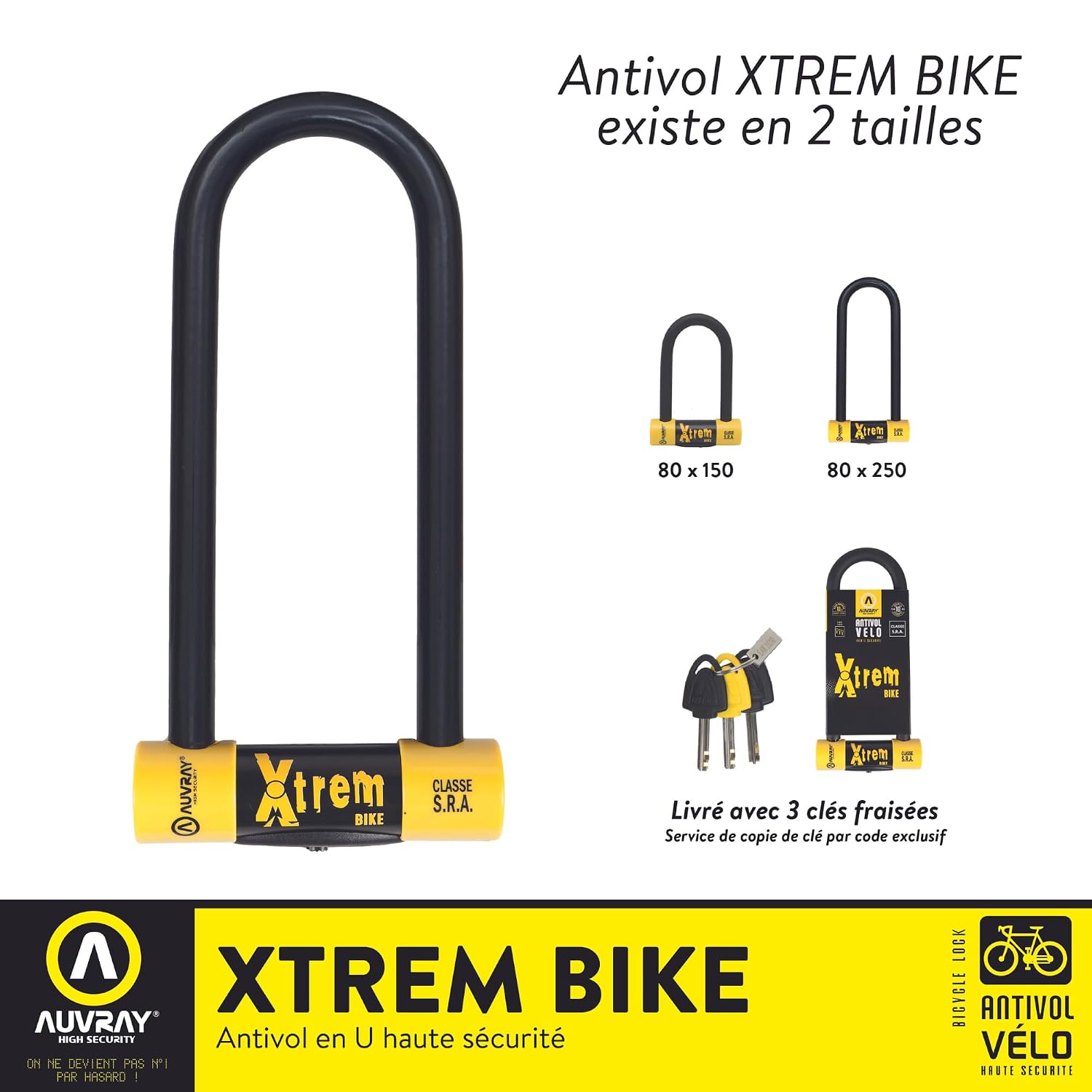 AUVRAY XTREM BIKE — Antivol vélo U 80 x 150 mm D. 16 mm – Image 5