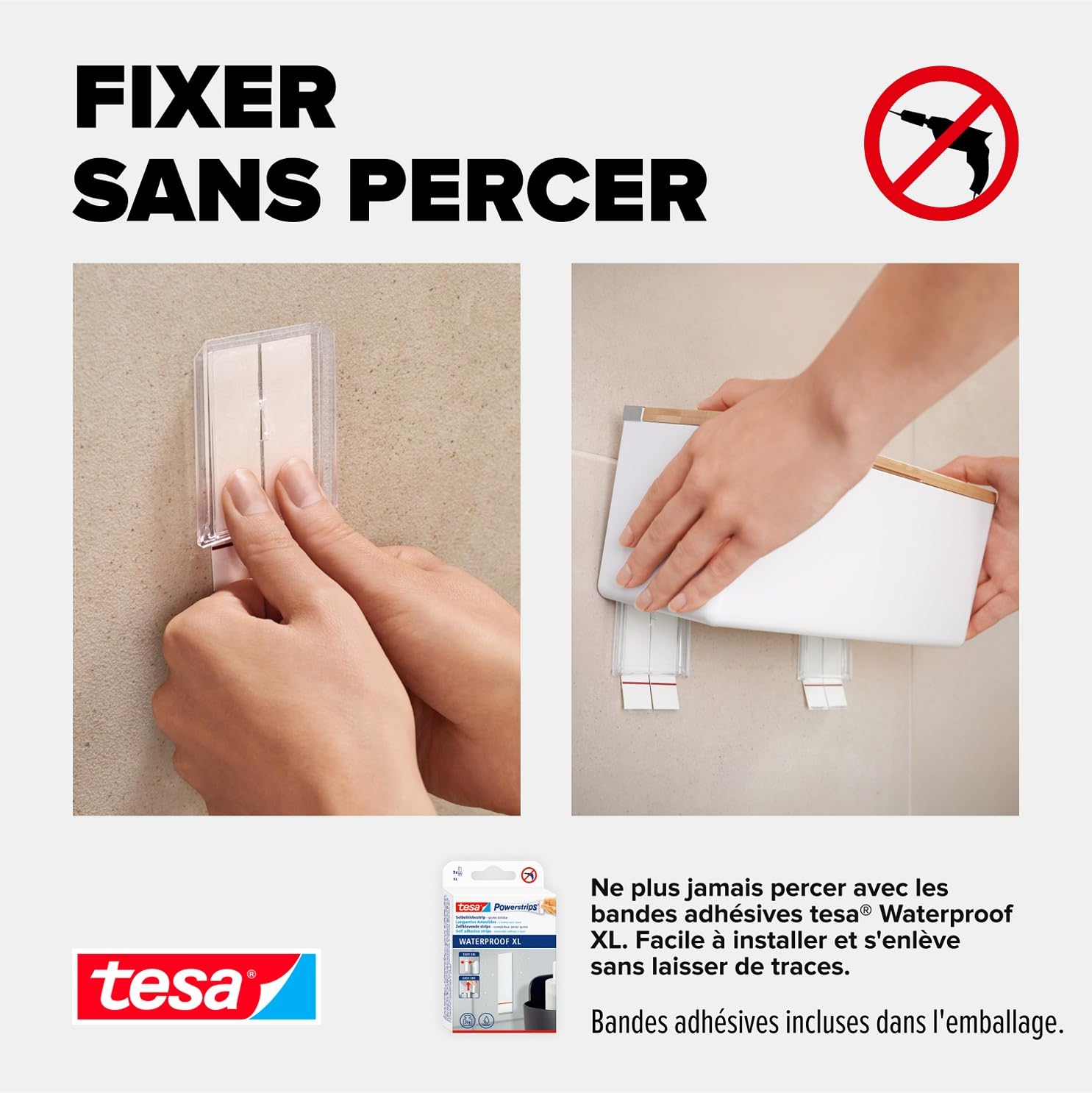 TESA Baboo — Boîte de salle de bains M avec couvercle bambou – Image 3