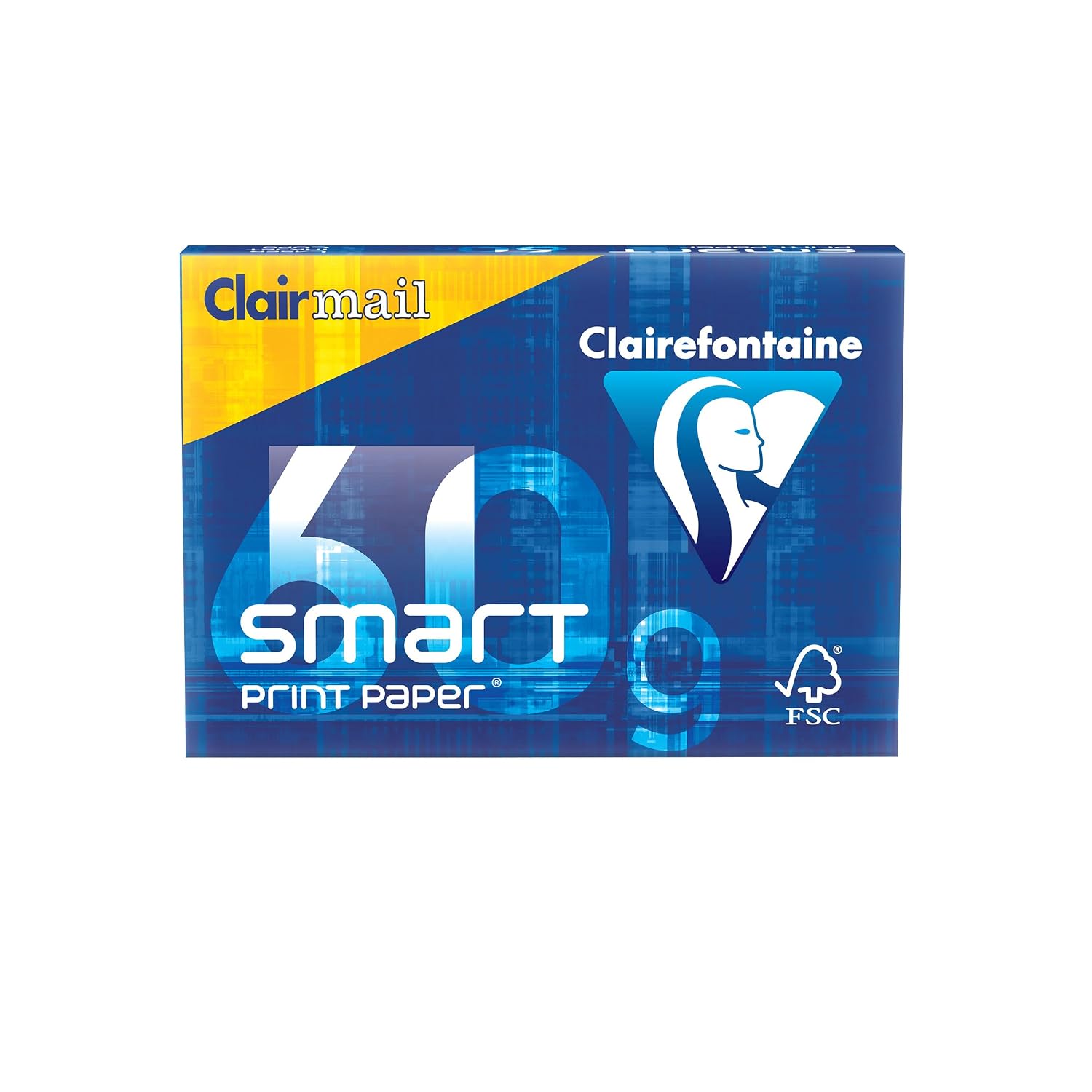 Clairefontaine - Réf. 1929C – 2500 feuilles de papier blanc au format A4 - Clairalfa 60 g/m² – Carton contenant 5 ramettes de 500 feuilles – Couleur : Blanc (171 CIE) – Image 3
