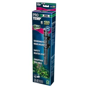 JBL ProTemp S 150, Chauffage de sécurité réglable pour aquarium, 150W, Avec panier de protection
