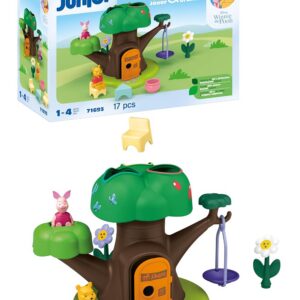 Playmobil 71693 Junior & Disney : Winnie l'ourson et Porcinet avec cabane - Comprend Une balançoire et Plusieurs Accessoires - Jouet fabriqué à partir de matière d'origine végétale - Dès 12 Mois