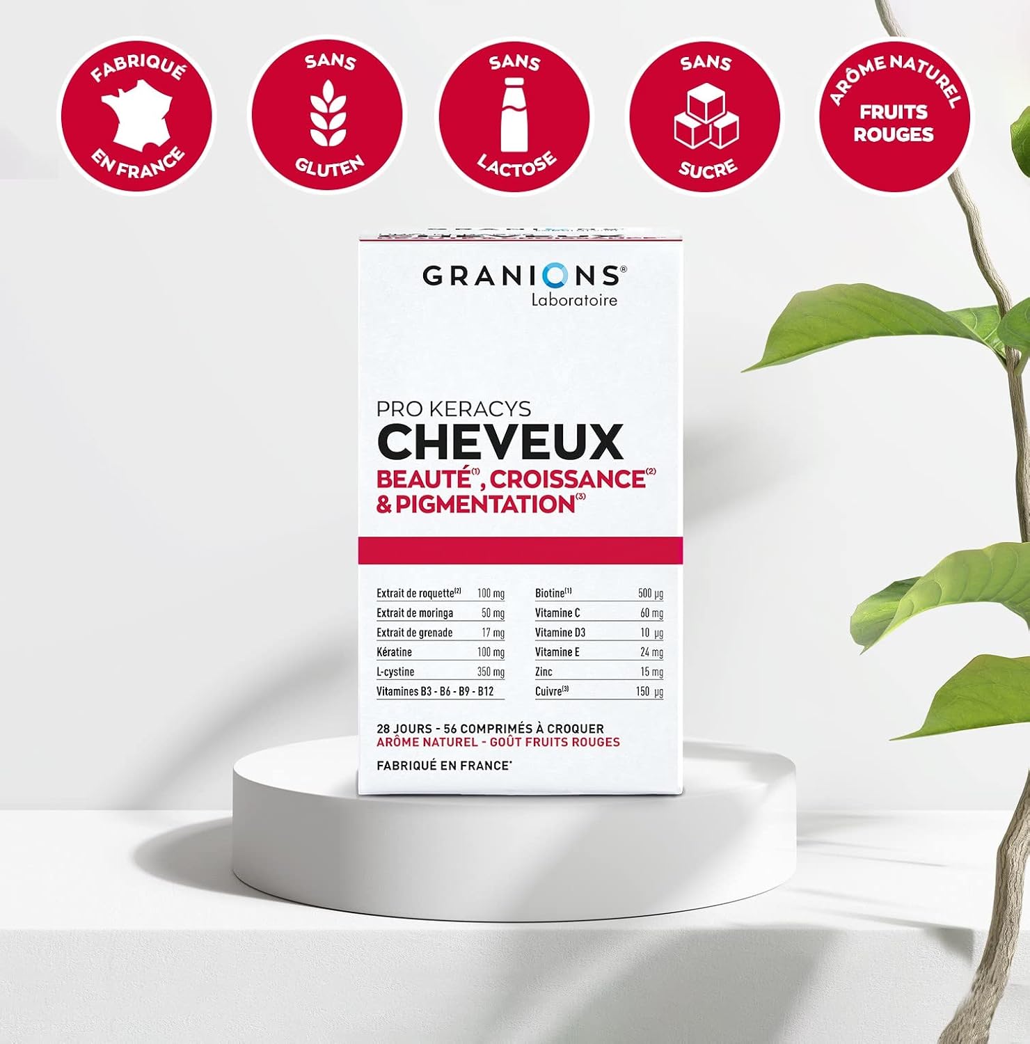GRANIONS PRO KERACYS — Comprimés à croquer cheveux 56 unités – Image 2