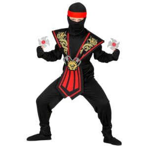 W WIDMANN MILANO Party Fashion - Costume enfant Ninja avec set d'armes, combattant japonais, guerrier