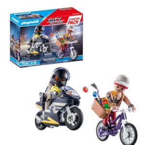 Playmobil 71255 Starter Pack Agent et Voleur - City Action - Police - Courses Poursuite Entre Un Bandit et Un Policier - Coffret découverte idée Cadeau - Dès 4 Ans