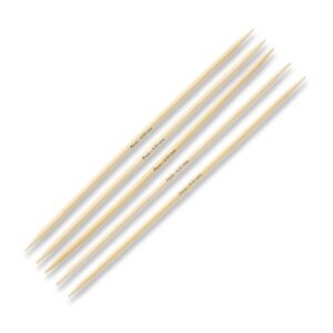 Alternative view of Prym Aiguilles en Bambou À Double Pointes, 20 cm Longueur x 4,00 mm D'Épaisseur, Beige
