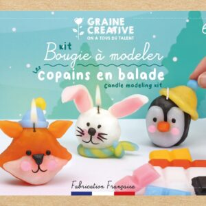 Graine Créative Kit Enfant Bougies à Modeler Animaux Hiver