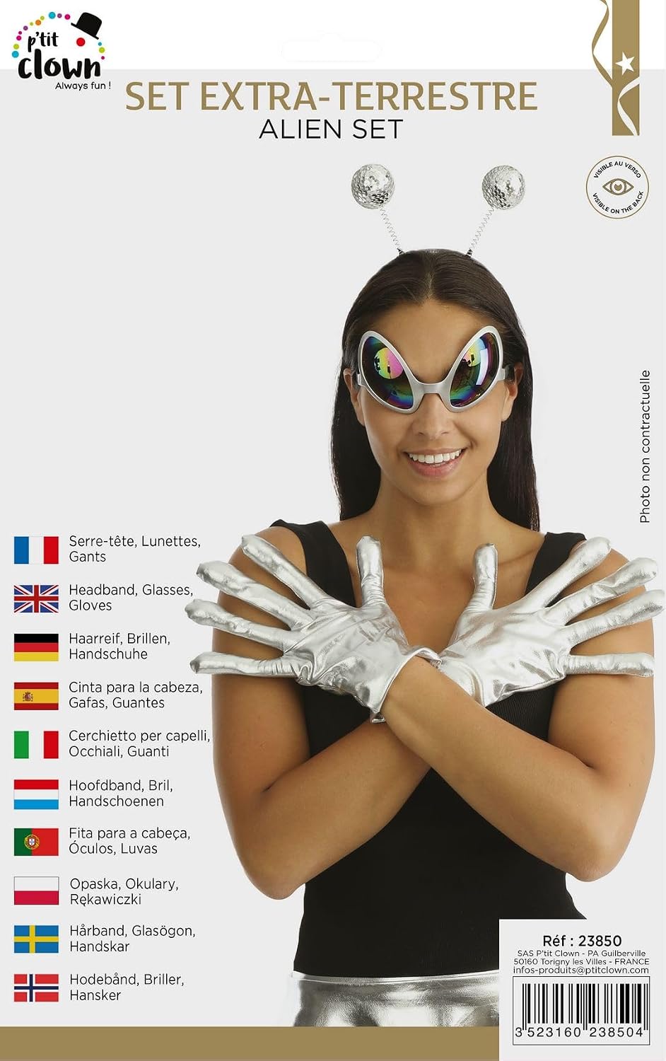 P’TIT CLOWN — Kit d’Accessoires Déguisement Extra-Terrestre – Image 3