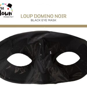 Alternative view of P'TIT CLOWN — Loup Domino en Tissu Adulte Taille Unique Noir
