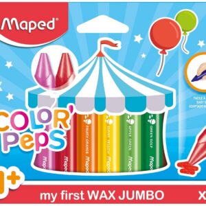 MAPED Wachsmalstifte COLOR'PEPS WAX JUMBO, 12er Kartonetui