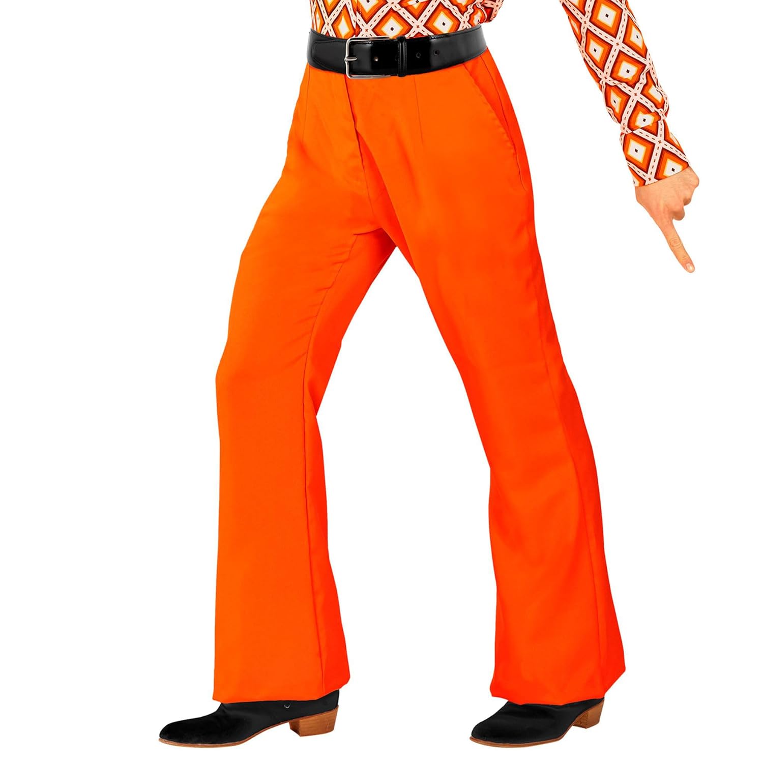 W WIDMANN MILANO Party Fashion - Pantalon homme des années 70, style groovy, disco fever, costumes de carnaval