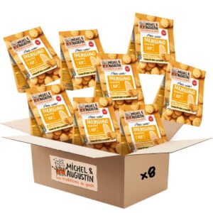 Michel & Augustin – Petits Sablés Salés au Parmigiano Reggiano AOP et Graines de Moutarde – Biscuits Apéritifs Gourmands – Fabriqués en France – 100g x 8