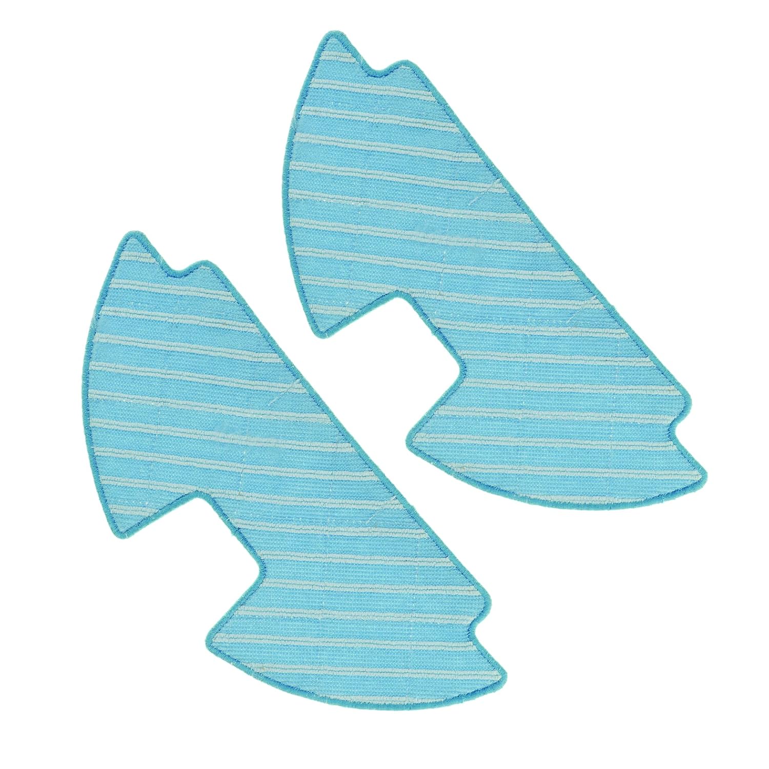 Rowenta ZR177005, 2 Lingettes Microfibres compatibles avec Les aspirateurs Robot Explorer 80, Bleu