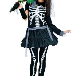 P'TIT CLOWN - Costume Squelette - Déguisement Adulte Parfait pour Halloween, Fêtes Costumées et Évènements à Thème - Noir (Robe squelette, S-M)