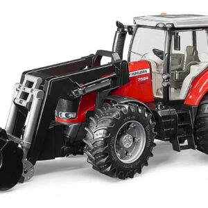bruder 03047 - Massey Ferguson 7624 avec chargeur frontal - 1:16 Véhicules, Agriculture, Bulldog, Tracteurs, Jouets à partir de 3 ans