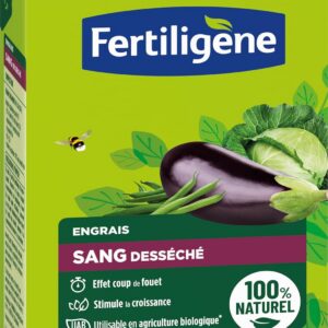 FERTILIGENE FSAN12 - Engrais Traditionel Sang Désséché UAB 1,2 kg - Effet coup de fouet - Pour une croissance optimale et continue - Jusqu'à 24m² fertilisées - Idéal pour les fleurs et le potager