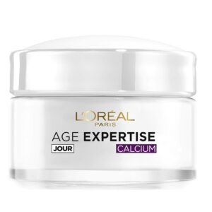 L'Oréal Paris - Crème de Jour Anti-Âge Fortifiante - Soin de Jour Redensifiant Anti-Rides Triple Action - Enrichi en Calcium - Pour Peaux Matures - À partir de 55 ans - Age Expertise - 50 ml