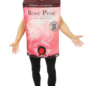 P'TIT CLOWN - Déguisement Adulte Bouteille - Costume Super Pastis, Costume Cubis, Costume Bouteille de Vin - Pour Carnaval, Fêtes Costumées - Polyester - Taille Unique (Cubis)