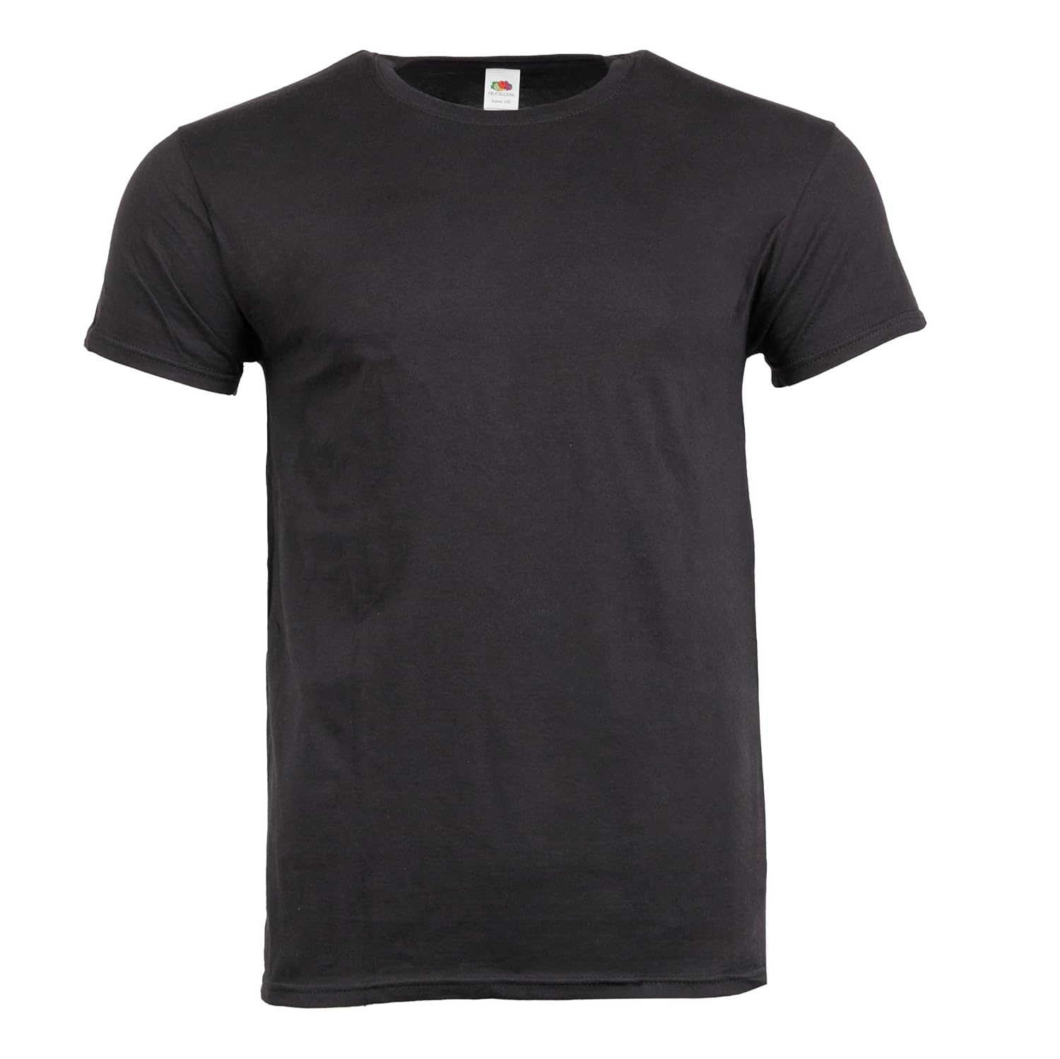 Fruit of the Loom T-shirt pour homme 100 % coton – T-shirt emblématique avec anneau en coton filé – Léger, aéré et doux, Noir (1 pièce), XL