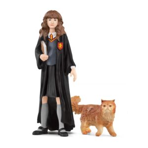 Schleich 42635 Hermione et Pattenrond, dès 6 Ans, Wizarding World - Figurine, 3 x 3 x 10 cm