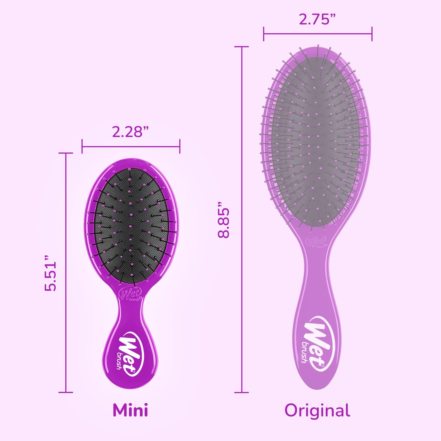 WET BRUSH Mini Detangler — Brosse à Cheveux Violet – Image 4