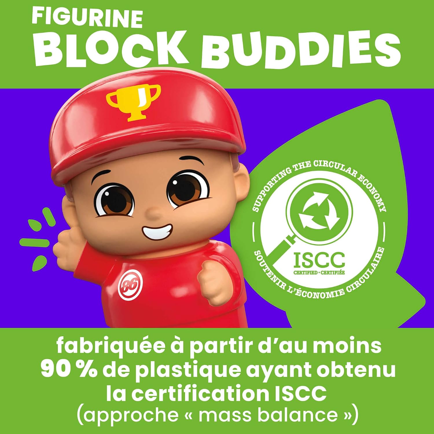 MEGA BLOKS — Voiture de course Ricky avec 4 grands blocs – Image 2