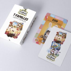 P’TIT CLOWN - Accessoires Décoration d’Anniversaire Enfant - Lapins Crétins™ - Licence Officielle - Assiettes, Gobelets, Serviettes, Confettis, Sachets (Jeu de Cartes des 7 Familles)