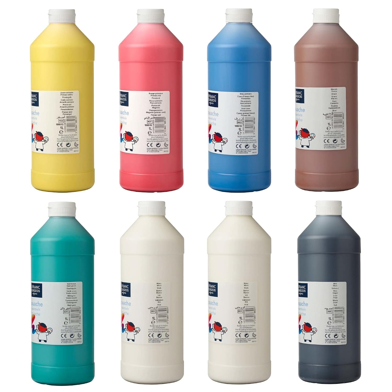 LEFRANC BOURGEOIS — Gouache liquide enfant x8 1L – Image 2