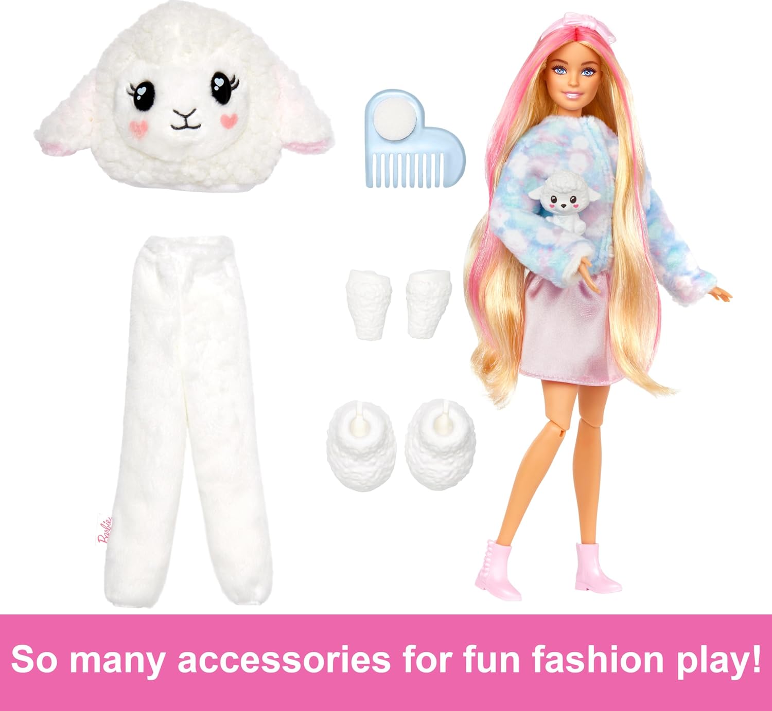 BARBIE Cutie Reveal — Poupée Costume d’Agneau 10 Surprises – Image 4