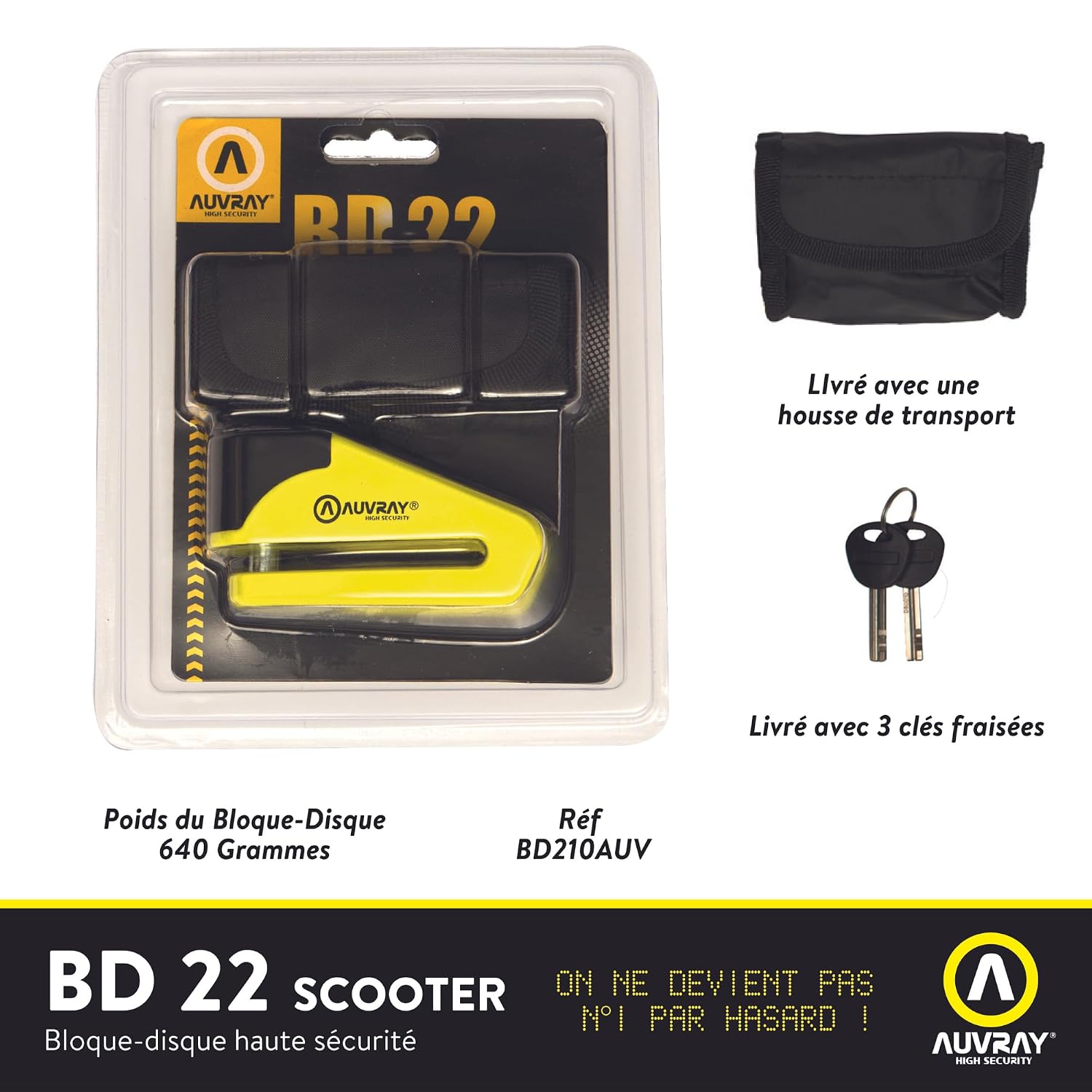 AUVRAY BD210 — Bloque-Disque Moto Ø10 mm avec Sacoche – Image 3