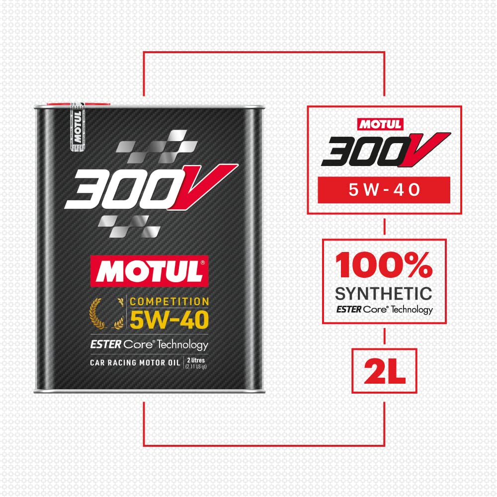 MOTUL Huile moteur 300V 5W-40 Huile Competition 2 L – Image 2