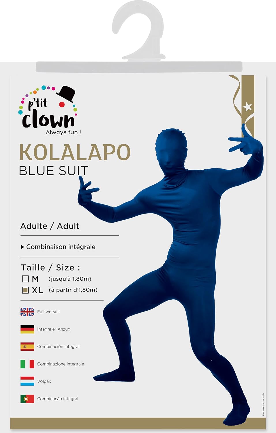 P'TIT CLOWN KOLALAPO — déguisement seconde peau adulte – Image 3