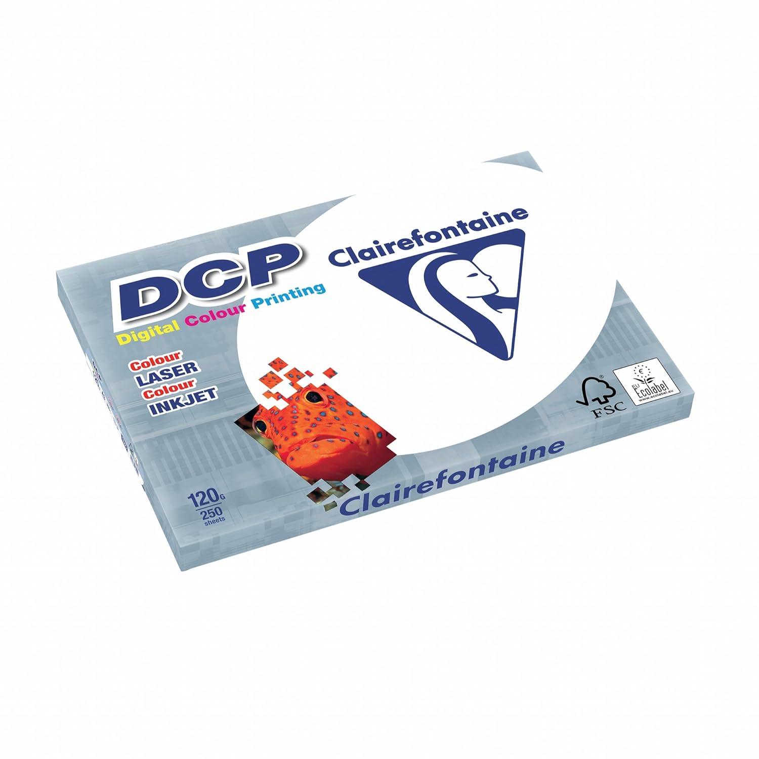 CLAIREFONTAINE 38750 Papier Dcp Multi fonctions A3 120g/m2 Satiné Parfaite Opacité Lot de 250 Blanc