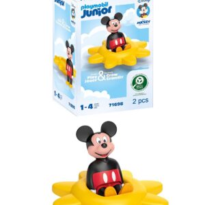 Playmobil 71698 Junior & Disney : Mickey et Toupie Soleil - avec Fonction hochet - Jouet fabriqué à partir de matière d'origine végétale - Dès 12 Mois