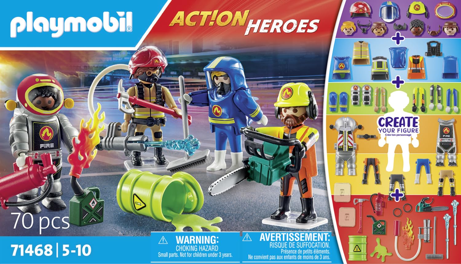 PLAYMOBIL My Figures 71468 — Set de 4 Figurines Pompiers – Image 3